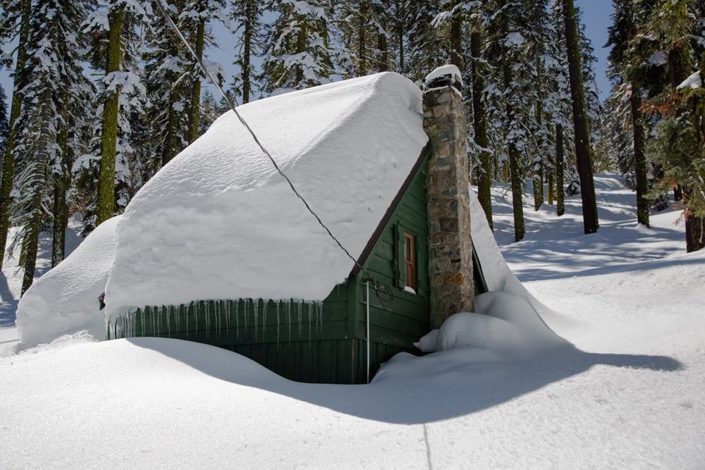 Cabins Buried in Snow-1
