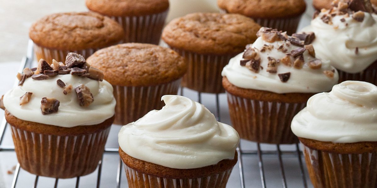 Barefoot Contessa Pumpkin Spice Cupcakes with Maple Frosting